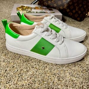 Kate Spade White and Gold Logo Detail